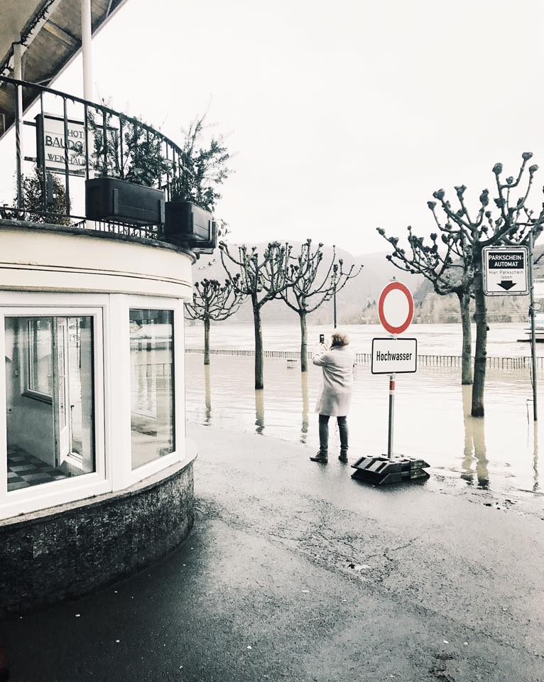 2. Januarhochwasser 2018 in St. Goar - fotografiert von Sandra Bruns. 