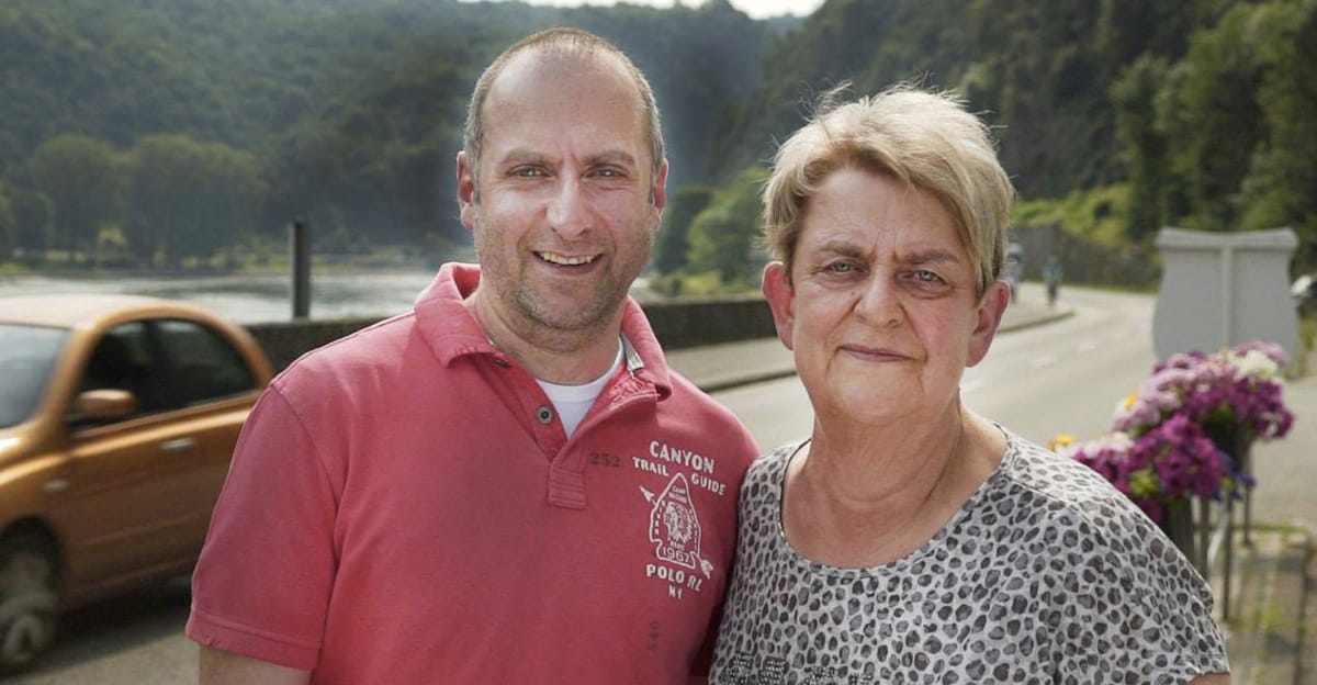 Die bekannsten Wirte des Mittelrheintals: Peter Theis und "Big Mama" Hiltrud geb. Bubenheim.