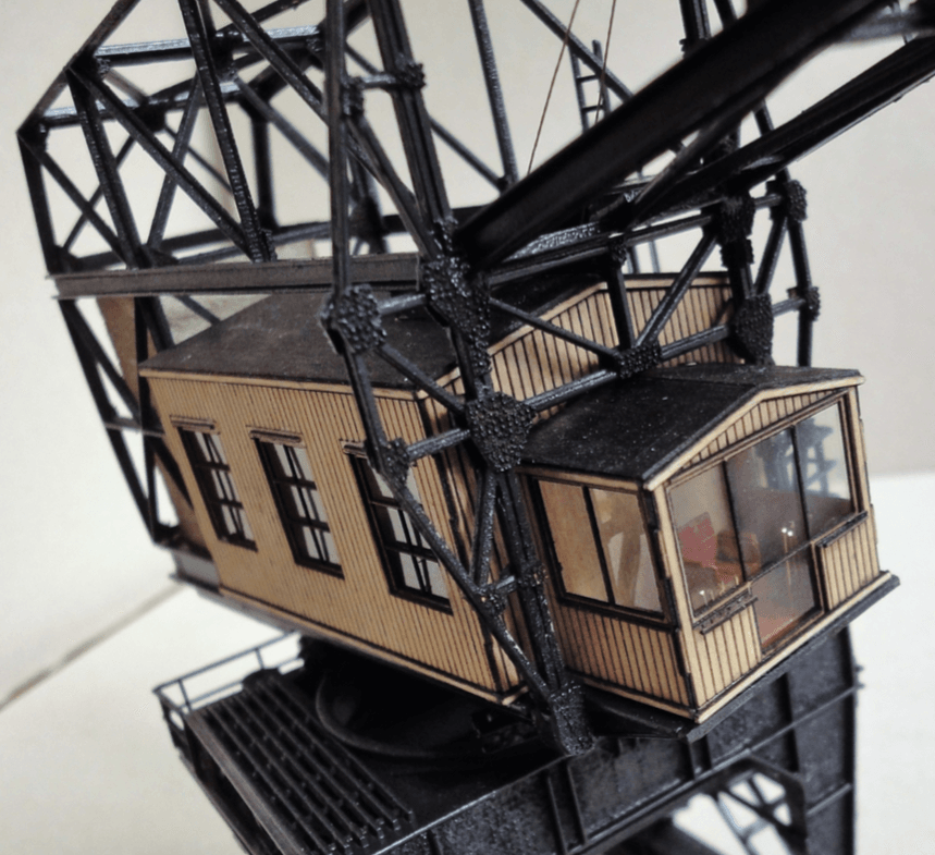 Der Häusener Kran als Modell. Foto: Jäckel-Architekten