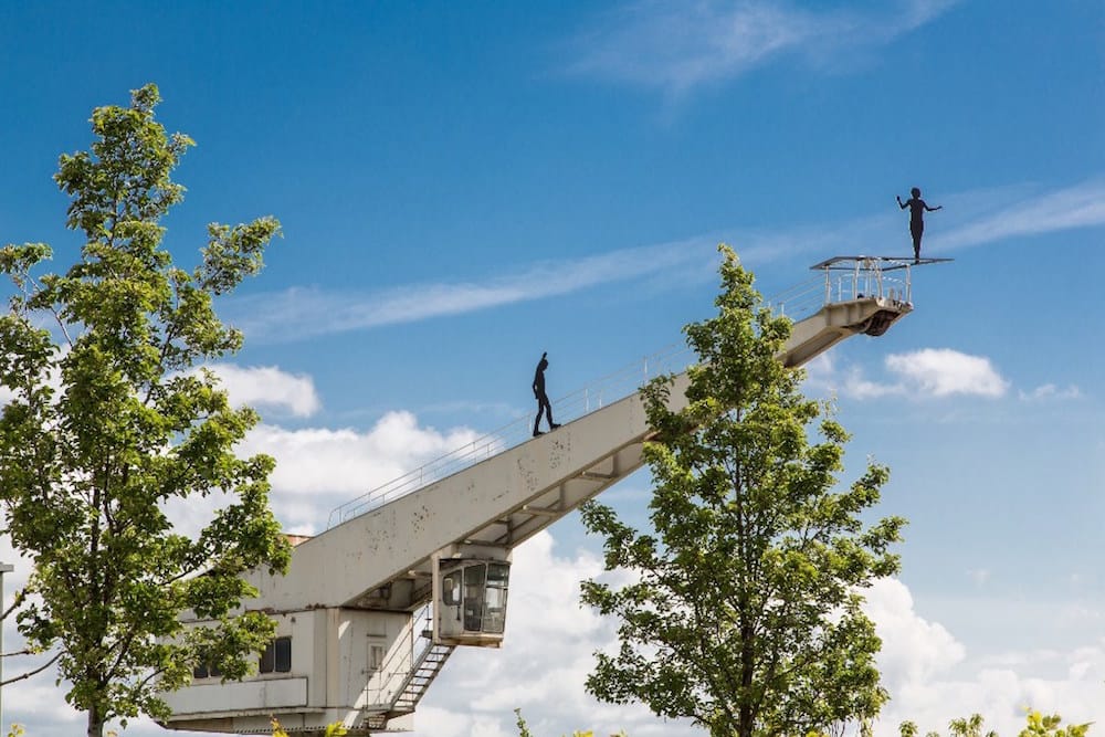 Symbol für Binger Technikgeschichte: Der Industriekran von 1967. Foto: Stadt Bingen.