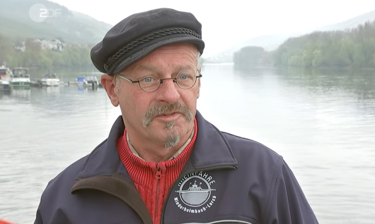 Michael Schnaas ist Fährmann in 4. Generation. Screenshot: ZDF