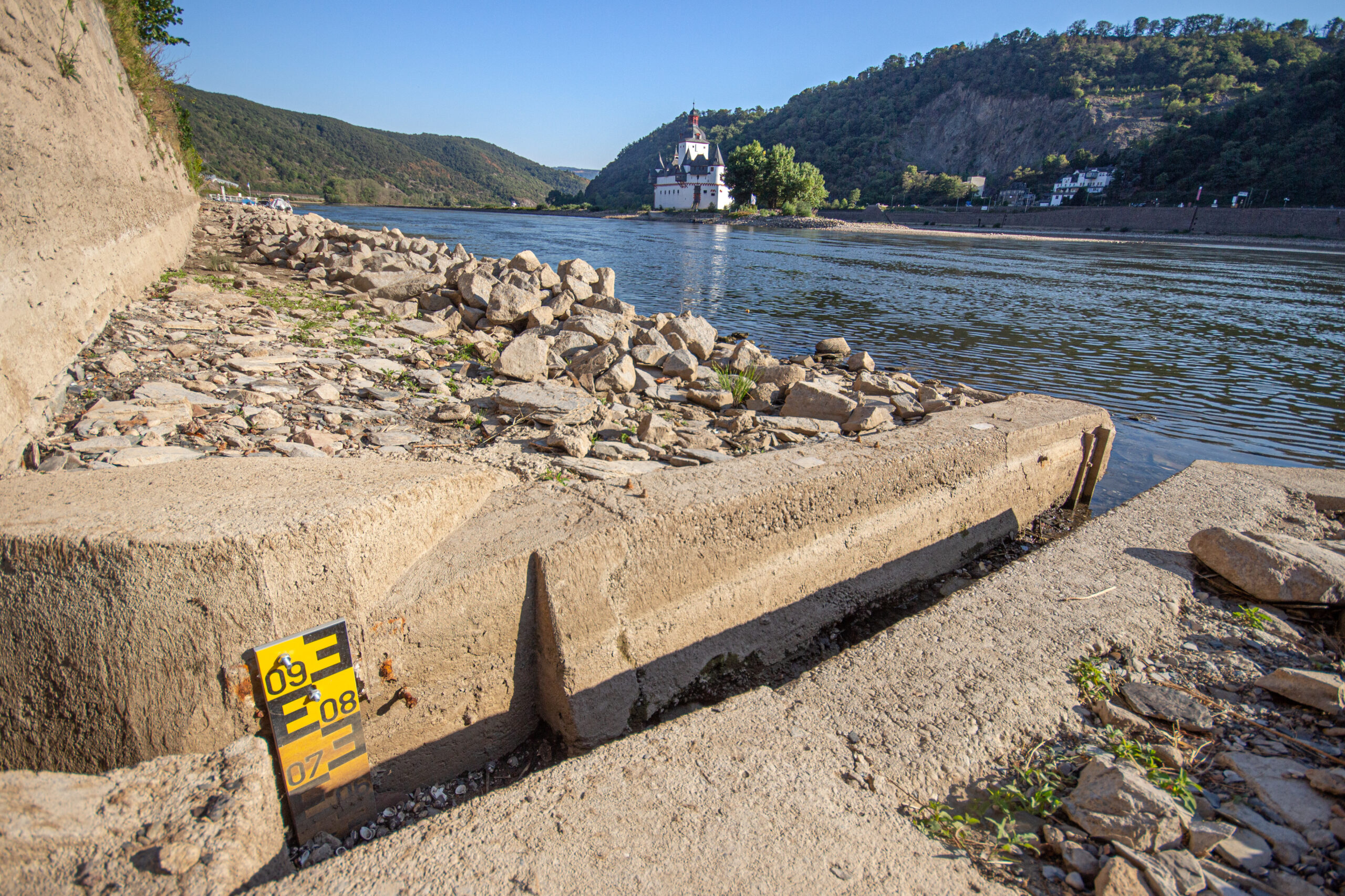 Niedrigwasser 2022. Foto: Franziskus Weinert