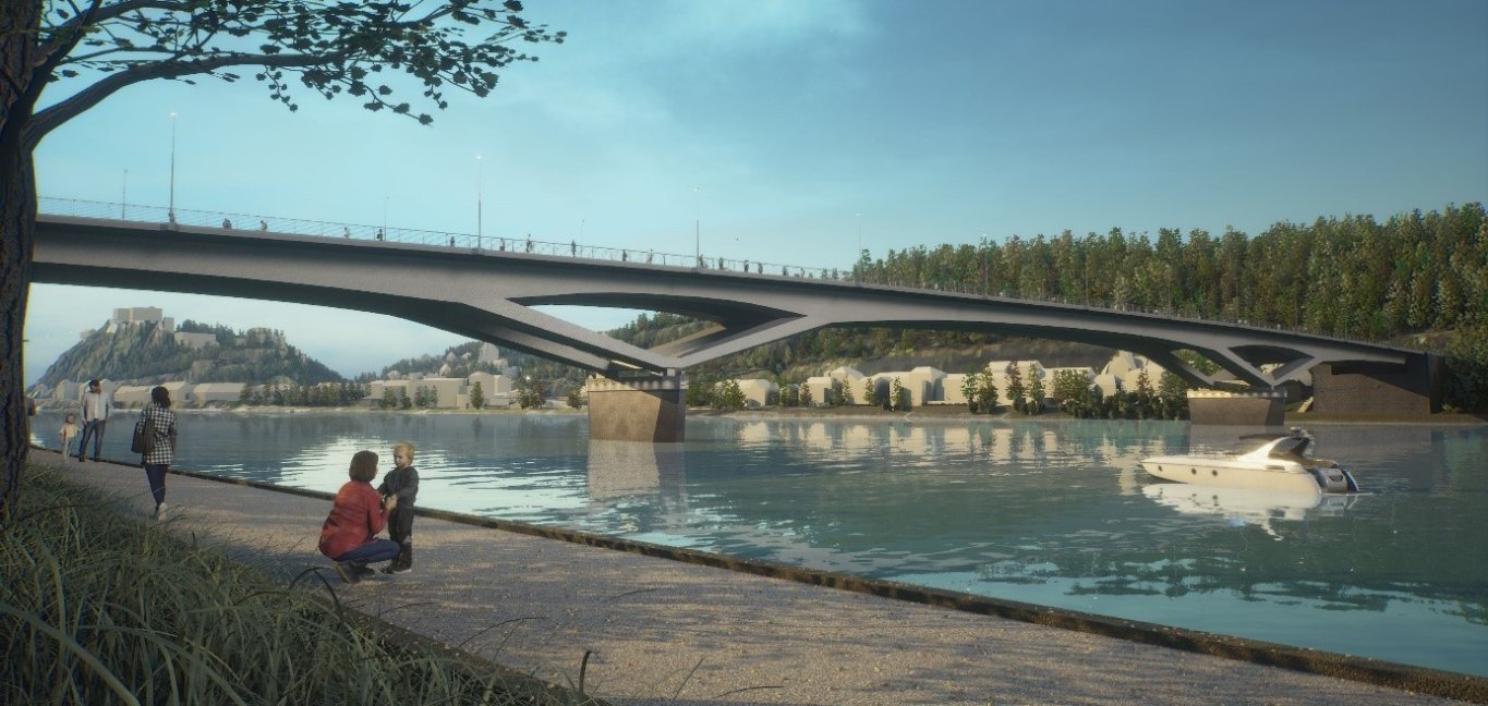 Visualisierung der neuen Koblenzer Rheinbrücke. Quelle: Stadt Koblenz