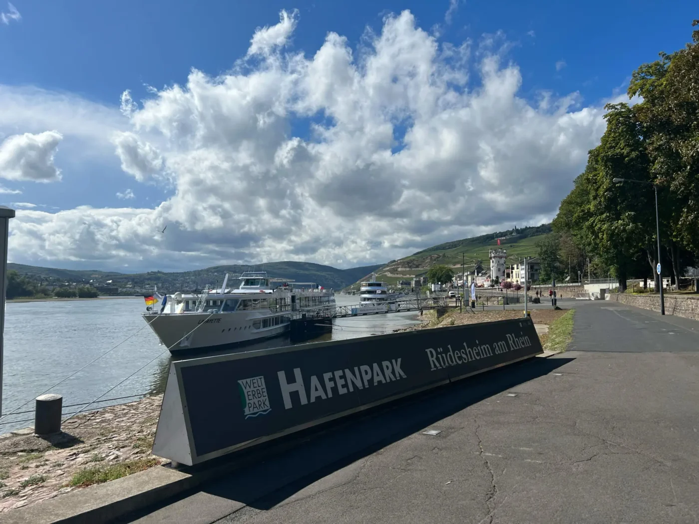 Rüdesheim am Rhein, Hafenpark. Foto; Buga 2029