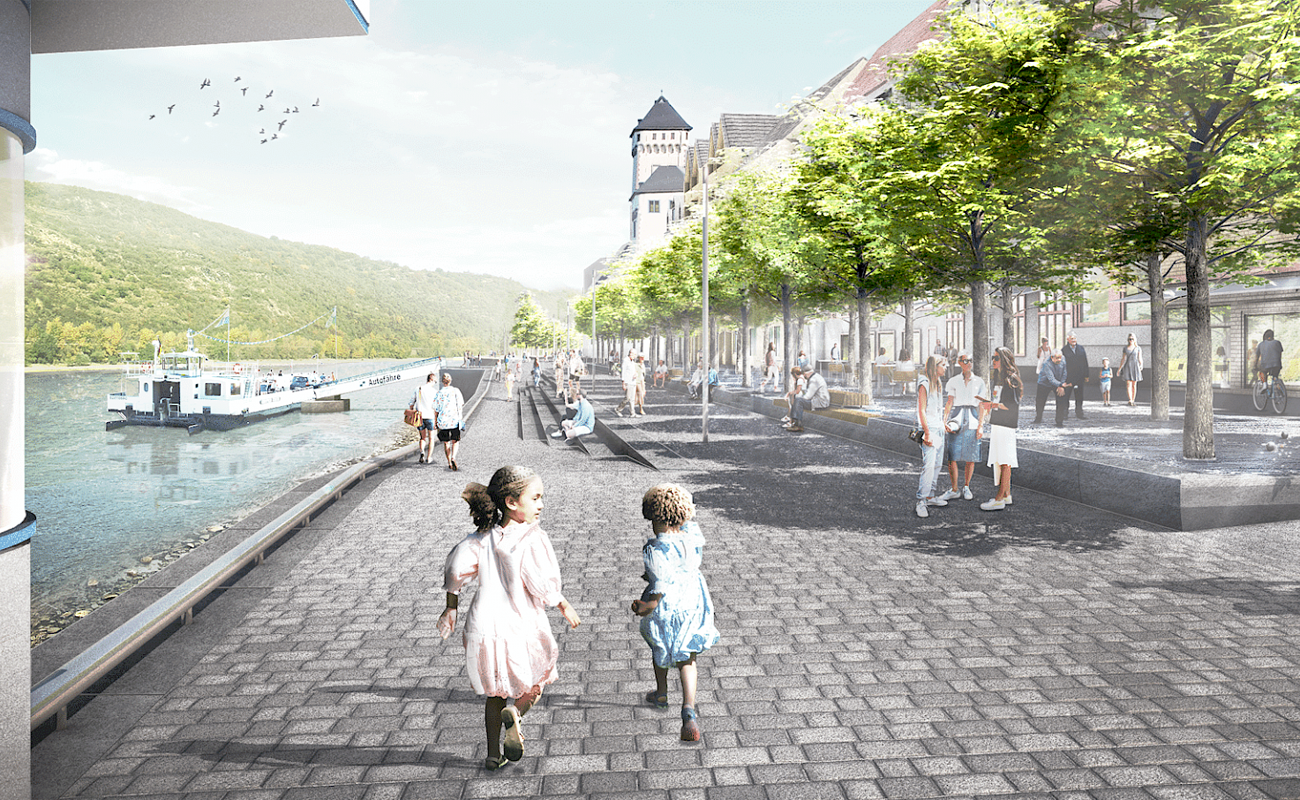 Bopparder Rheinallee ab 2028 - Visualisierung: Franz Reschke Landschaftsarchitekten