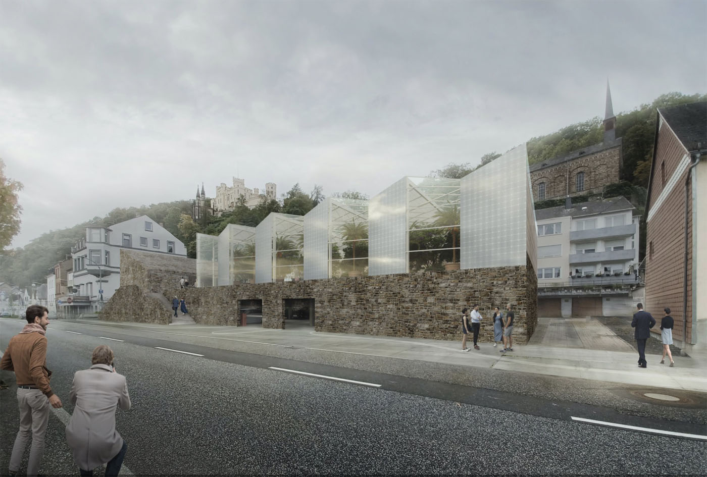 Siegerentwurf für die neue Orangerie in Koblenz-Stolzenfels. Visualisierung: Pool Leber