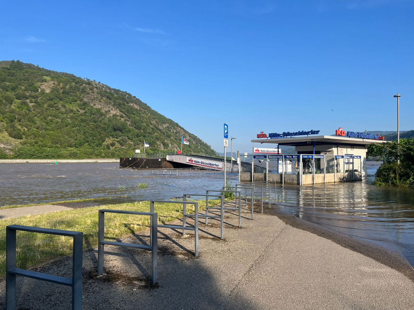 Bacharach, Hochwasser Juni 2024