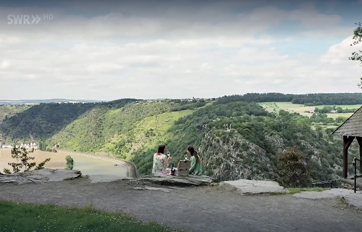 Blick auf die Loreley. Screenshot: SWR
