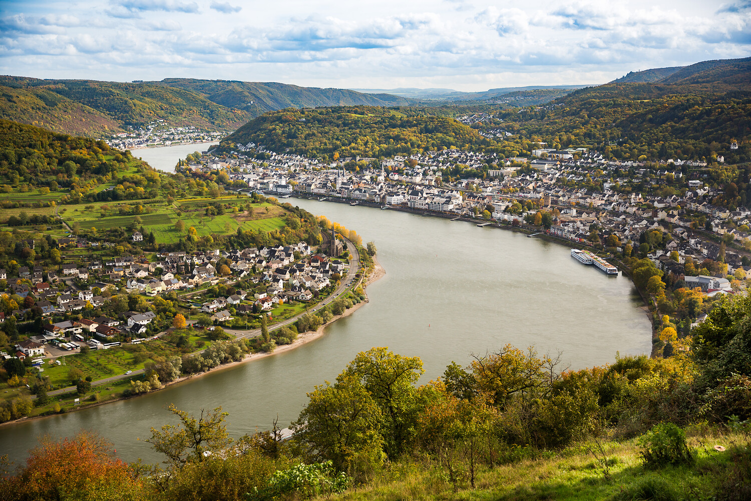 Rheiunlandschaft bei Boppard. Foto: Henry Tornow / Romantischer Rhein