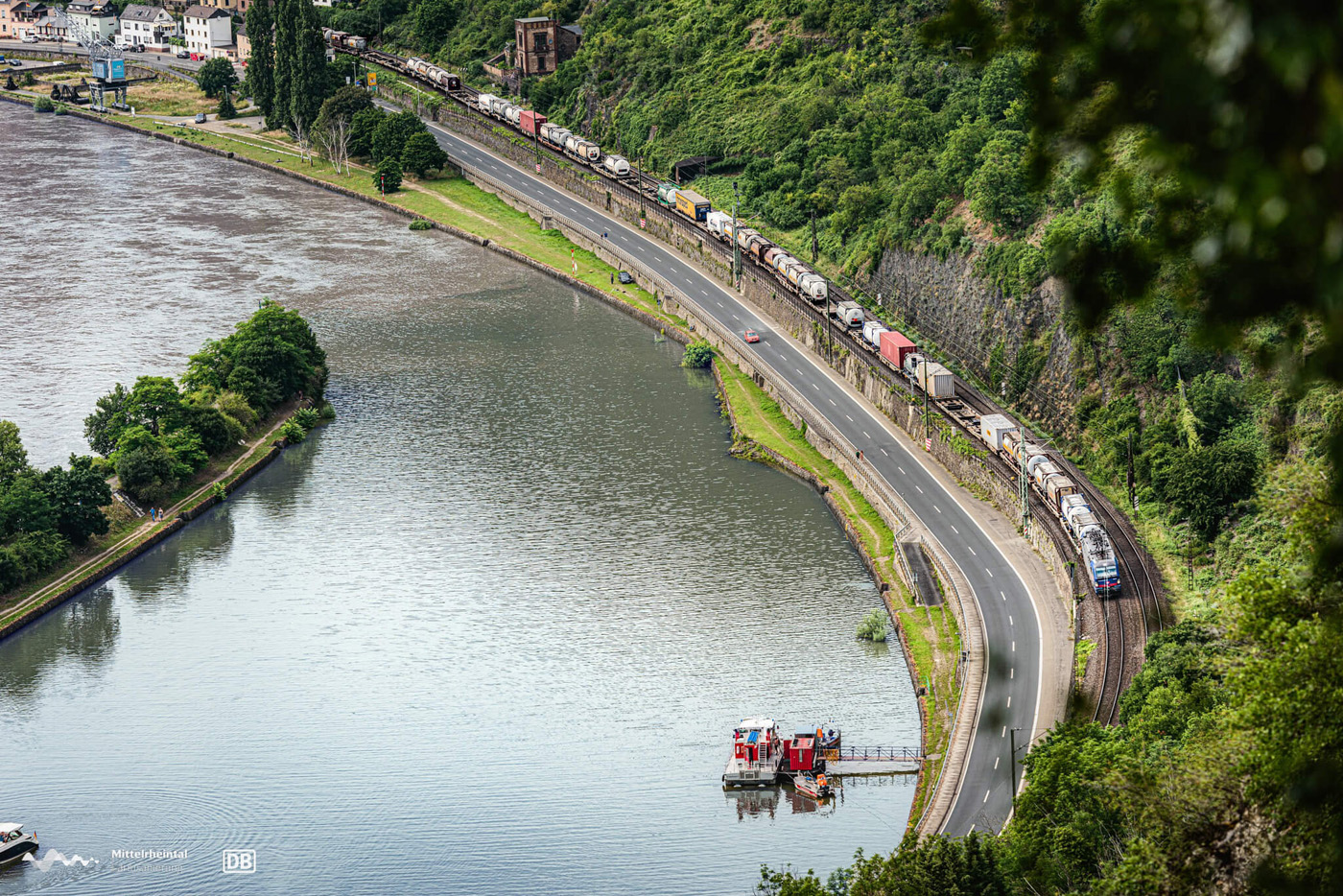 Bahnverkehr am Mittelrhein. Foto: Valentin Marquardt