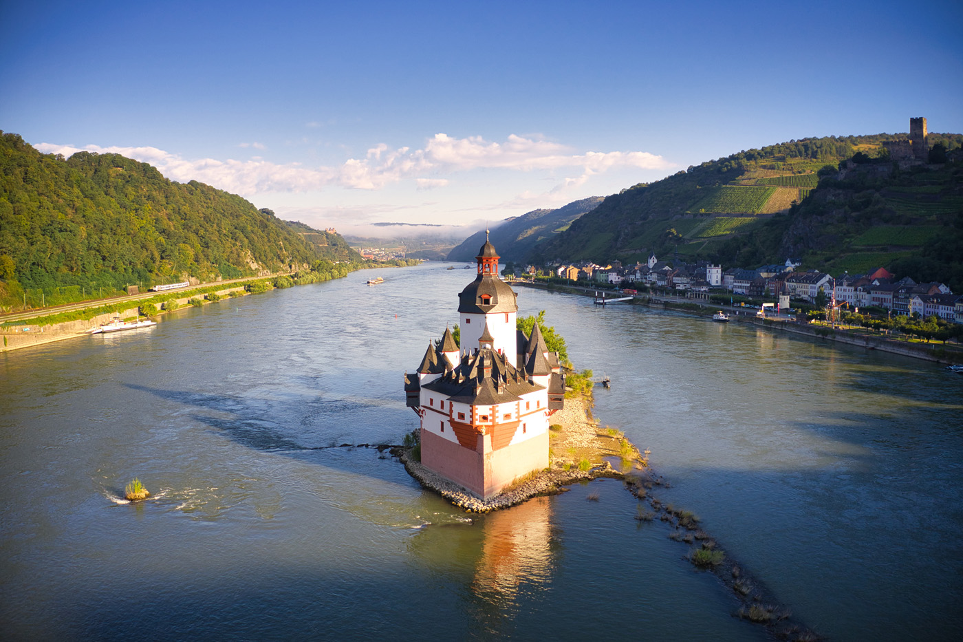 Die Pfalz bei Kaub. Foto: Sebastian Reifferscheid / Romantischer Rhein Touristik