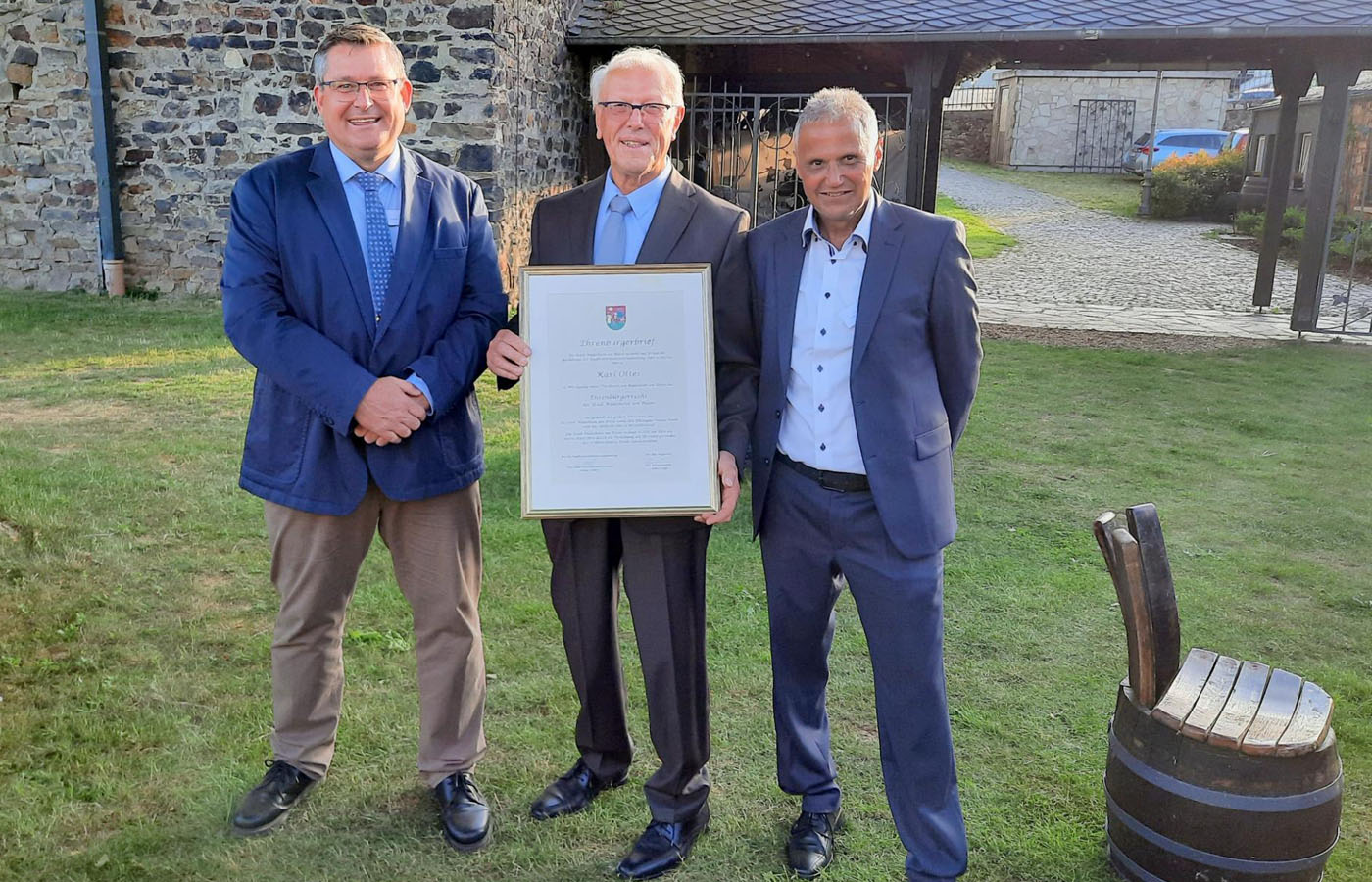 Karl Ottes als Ehrenbürger von Rüdesheim.