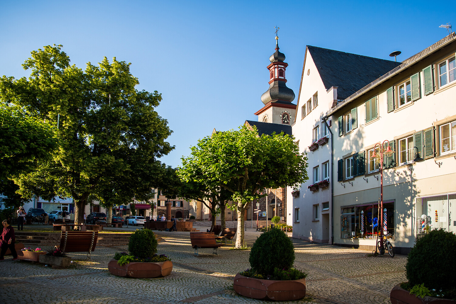 Der Marktplatz von Rüdesheim. Foto: Henry Tornow / Romantischer Rhein