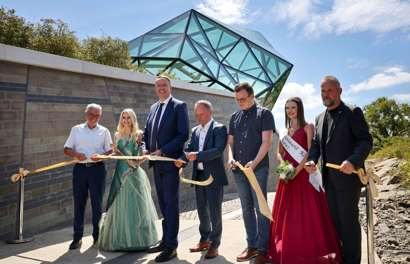 Die neue Mythoshalle auf der Loreley. Foto: Staatskanzlei RLP / Sell