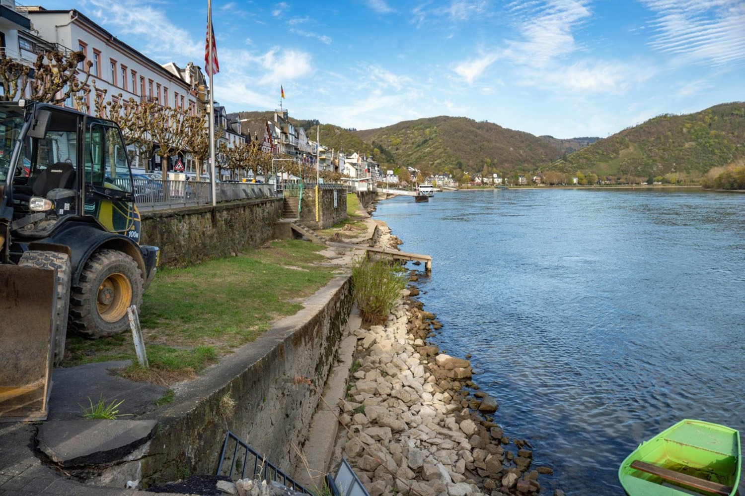 Sanierung der Ufermauern in Boppard am Rhein 2026. Foto: Stadt Boppard