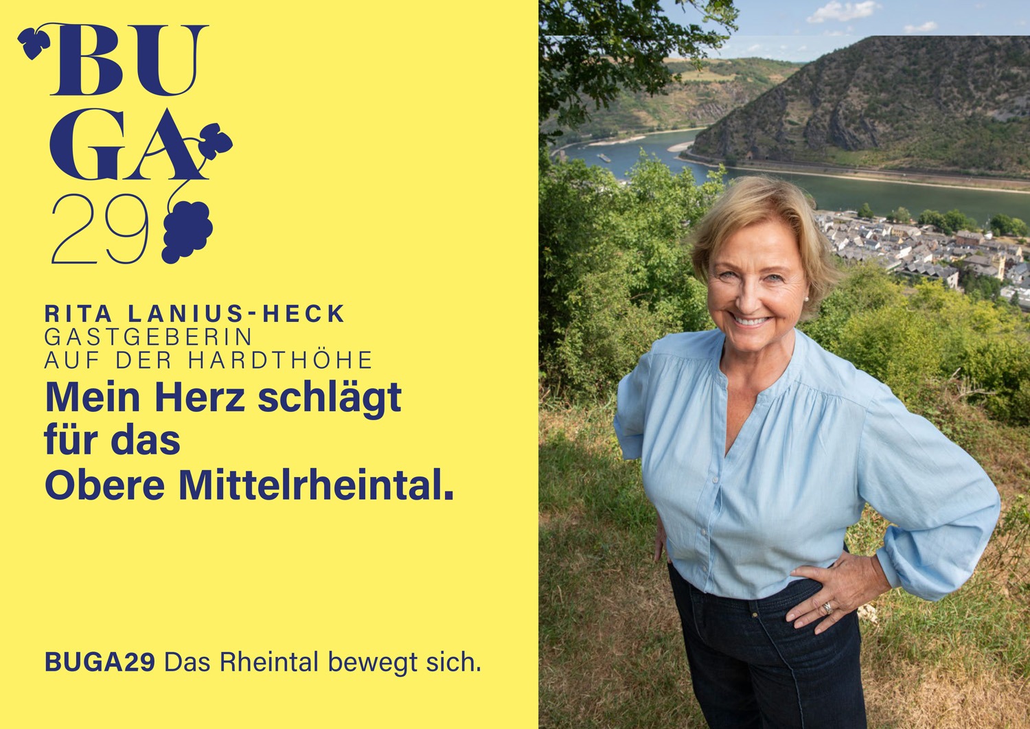 Buga-Kampagne 2026 mit Rita Lanius-Heck.