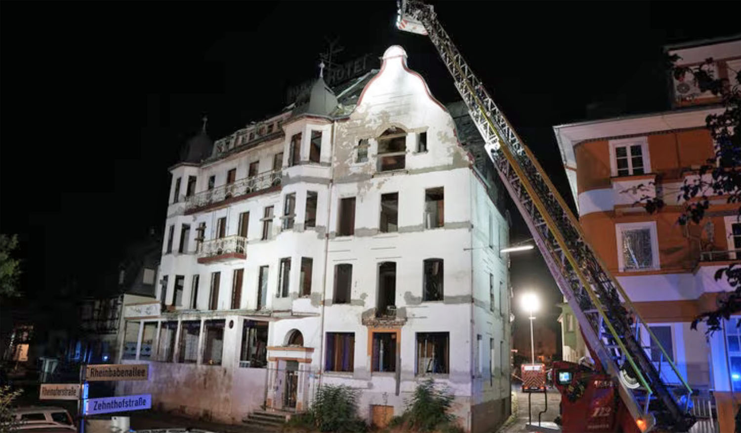 Ehemaliges Rhein-Hotel in Bad Salzig. Foto: Polizei Boppard
