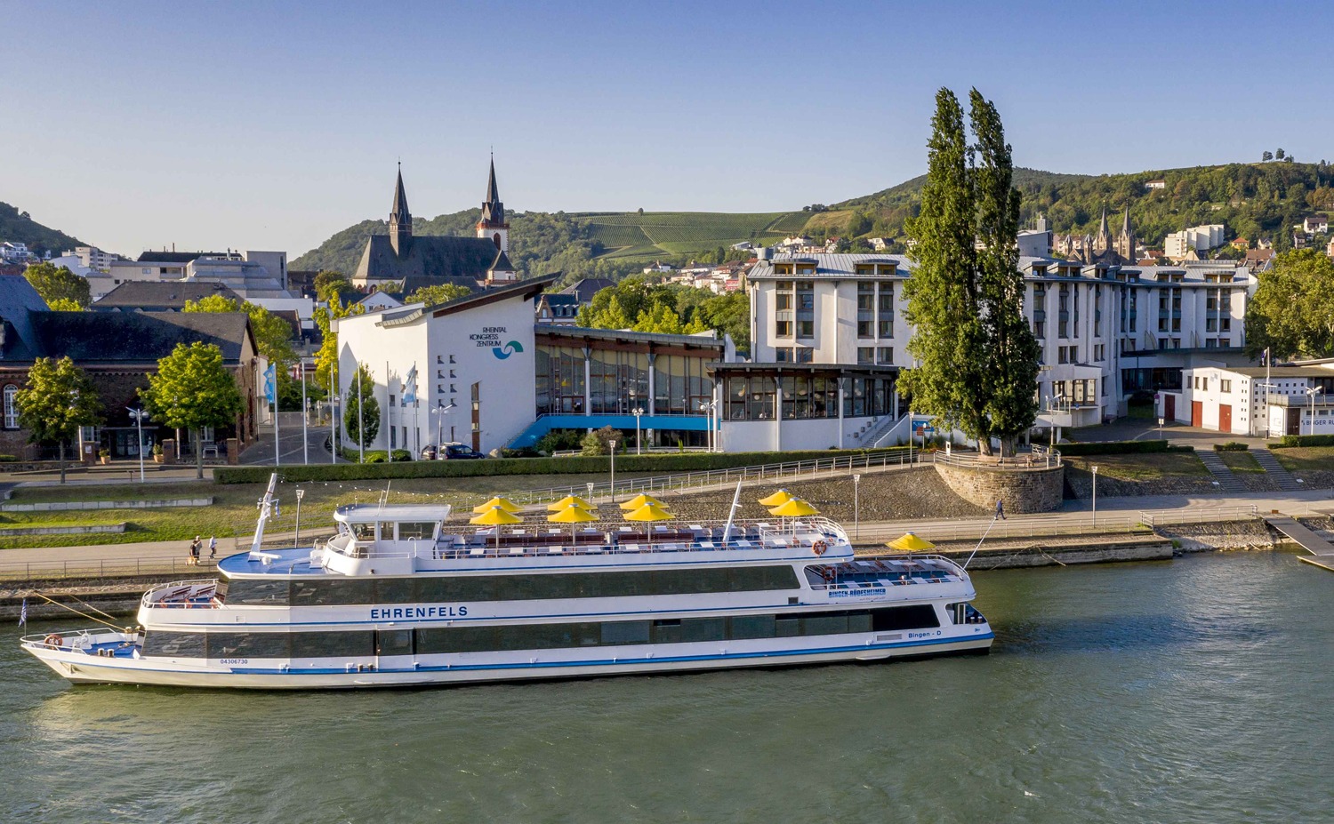 MS Ehrenfels am Binger Kulturufe.r Foto: Stadt Bingen / Torsten Sitz